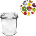346 ml keeratava kaanega purk v&auml;rviliste kaantega - 6 tk BROWIN 132351, klaas, &Oslash;82 mm, 8.6x8.6x9.8 cm
