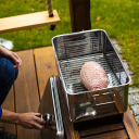 Meat Netting BROWIN 310115, Elastic, 18cm, 220°C, Red/Cream, 3m