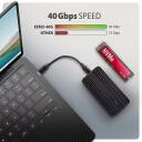 Axagon EEM2-40G USB-C 40 Gb/s M.2 NVMe SSD korpus, EEM2-40G, 40 Gb/s, alumiinium, passiivne jahutus, USB-C kaabel