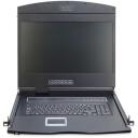 Digitus LCD konsool 19 tolline KVM DS-72211-2US, 1366x768, 8x DSUB 15pin, 1U, must klaviatuur, puuteplaat