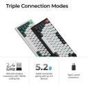 Keychron Q6H-P1 клавиатура, беспроводная, RGB LED, 108 клавиш, 2.4 GHz, Bluetooth 5.2, алюминий, PBT клавиши, 1000 Гц
