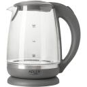 Adler | Kettle | AD 1286 | Standard | 2200 W | 2 L | Plastic/Glass | 360&deg; rotational base | Grey