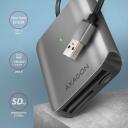 Axagon M&auml;lukaardi lugeja CRE-S3 USB 3.2 Gen 1 3-slot, 5000 Mbit/s, toetab CF, SD, microSD, MMC, alumiinium, hall