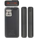 Rivacase Power Bank VA2521, 20000 мАч, 20W PD, 2xUSB-A, 1xUSB-C, ЖК-дисплей, серый