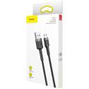 Baseus Laidas CAMKLF-BG1, 100cm, 2.4A, Micro USB, USB A, pilkas, greitas įkrovimas, patvarus, nesipainioja