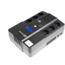 Green Cell UPS AiO 800VA UPS07, 480W, 800VA, 12V, 9Ah, 1 akumuliatorius, 6 x C/F tipo i&scaron;ėjimas, 2 x RJ-45 LAN, 1 x USB