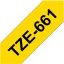 Brother laminēta lente TZe-661, TZe661, 8 m, 3.6 cm, melns uz dzeltena, 1 kasete, pa&scaron;līmējo&scaron;a, 0.054 kg