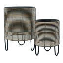 Puķu pods WICKER D36xH48cm, bēšs-pelēks 38206