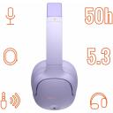 Manta Bezvadu austiņas HDP1001PU, 600mAh, 50h, Bluetooth 5.3, 4 mikrofoni, USB-C, ciets futrālis