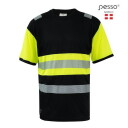 Hi-Vis T-shirt, PESSO, HVM_J-M, yellow/black, M, 100% polyester, 170 g/m&sup2;, EN ISO 20741, Class 1