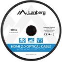 Lanberg HDMI kaabel CA-HDMI-20FB-1000-BK, 100 m, 18 Gbit/s, 4K60Hz tugi, AOC, kuldkontaktid