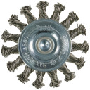 Diskinis šepetys 75 mm, 1/4"; HEX pinti plieniniai šereliai D-76716 MAKITA