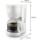 Philips Kavos aparatas HD7411/00, Galia 1080 W, Vandens talpa 1.25 L, Talpa 10 puodelių, Ekranas TFT, Spalva Balta