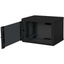 Digitus Sienas montāžas skapītis DN-19 07-U-SW, IP20, stikla durvis, 305-370mm, 100kg, 420x600x450mm