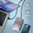 Axagon nutikas kaardilugeja CRE-SM3T USB 2.0, kaabli pikkus 1.3 m, kaal 56 g, must, CE, RoHS, Plug and Play, LED indikaatorid