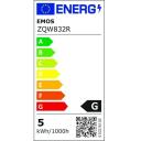 Emos LED pirn GoSmart MR16 ZQW832R, 4,8 W, 400 lm, RGB, Wi-Fi, dimmerdatav, 220-240 V, 50/60 Hz, 20 000 h, GU10