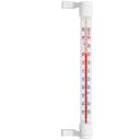 Keltin lauko langų termometras K00410A, -50&deg;C iki +50&deg;C, 205 mm ilgis, 17 mm plotis, baltas, montavimo rėmas