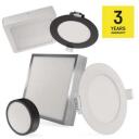 Emos LED &scaron;viestuvas NEXXO ZD1323, 7 W, 480 lm, IP40/IP20, &scaron;iltai/neutrali balta, apvalus, 30 000 valandų, 110&deg; spindulio kampas