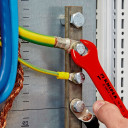 Atvērtā uzgriežņu atslēga, KNIPEX, 98 00 13, 13 mm platums, 15&deg; leņķis, hromēta virsma