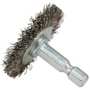 Дисковая щетка 38 мм, 1/4"; HEX гофрированная стальная щетина D-76607 MAKITA