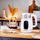 Adler Kettle with LED Display AD 1305wg, 2200 W, 1.7 L, Plastic, 360&deg; rotational base, White/Gold