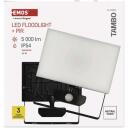 Emos LED prožektor TAMBO ZS2942, 50 W, 5000 lm, IP54, neutraalne valge valgus, alumiiniumkorpus, PIR andur