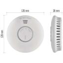 Emos Suitu detektor TS380C-HW P56500S, 38x120x120mm, Wi-Fi, 10a, 85dB, IP20, 2x1,5V AA, 0-40&deg;C, 0-93% RH
