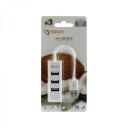 Sbox USB keskseade H-204W, 4 porti, 480 Mbps, 5V/500mA, valge, ABS plastmass, kuum vahetus