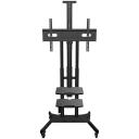 Onkron TV alus TS1881E-B, ekraani suurus 127-218 cm, maksimaalne koormus 105.9 kg, k&otilde;rguse reguleerimine 1350-1650 mm, 2 riiulit
