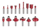 Router bits 8mm, KREATOR, KRT060185, Shaft diameter: 8 mm, 15 pcs premium quality set