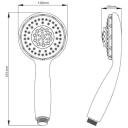 Ab Du&scaron;as klausule 9145340, 10cm, 23.1cm, 5 režīmi, hroma pulēta virsma, manuāls režīma selektors, saderīgs ar standarta &scaron;ļūtenēm