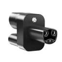 EV Charge CCS2 Tesla adapteris, skirtas 120A nuolatinės srovės (DC) Tesla įkrovimui per CCS Combo 2 jungtį, juodas