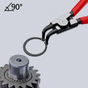 Cirkulāro gredzenu knaibles, melnas, 135 mm, DIN 5254 B, 90&deg; leņķis, 46 21 A01 SB