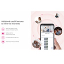 Ezviz BM1 CS-BM1-1080P-PI Trusītis Iekštelpu Akumulatora Magnētiskā Bērnu Aukle HD Monitors ar Skrūvju Fiksāciju Rozā