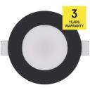 Emos LED prožektorius LORI ZV1164, 4,5 W, 345 lm, IP65, 110&deg;, 2700/4000 K, juodas, įmontuojamas
