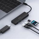 Sbox Adapteris TCA-51, 4K@30Hz, 1080p@60Hz, 5Gbps, 480Mbps, kortelių skaitytuvas, juodas