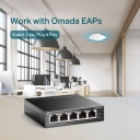 5-Port Gigabit darbvirsmas slēdzis ar 4-Port PoE+, TP-Link, TL-SG1005LP, 5&times; 10/100/1000Mbps RJ45 Ports, Fanless