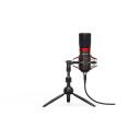Endorfy Solum Streaming T Black PC mikrofon EY1B003, 24 bit, 48 kHz, 1.8 m, USB, statiiv, k&otilde;rvaklappide v&auml;ljund