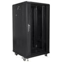 Lanberg Rack kapp 19" vabalt seisev FF01-6622-12B, 22U, 600x600mm, must, karastatud klaasist uks, 800kg kandev&otilde;ime