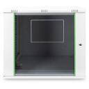 Digitus Sienas montāžas skapji Dinamiskā pamata sērija DN-19 12-U-EC, 60 x 45 cm, RAL 7035, stikla durvis