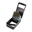 HSS-Co Vītņu urbju komplekts 25 gab. /1-13mm/, cietais tērauds, AW42225, AWTOOLS