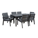 Dārza mēbeļu komplekts TOMSON galds un 6 krēsli K25163