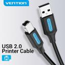 Vention USB 2.0 A Male к B Male кабель 2M COQBH, 2м, 0.48Gbit/s, прямой разъем, черный, PVC