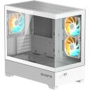 Gigabyte Korpus GB-C201PI, Midi Tower, 2x USB 3.0, 3x ARGB ventiliatoriai, 360mm radiatoriaus palaikymas, balta spalva