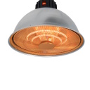 Eurom Partytent Heater 1500 Industrial pakabinamas infraraudonųjų spindulių &scaron;ildytuvas palapinei 1500W IP24 carbon 3 galios lygiai iki 15m2 pilka