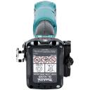 Makita kampinis gręžtuvas DA332DSYJ, 10,8V, 1,3kg, 10mm, LED ap&scaron;vietimas, variklio stabdys, 1-pavarų, akumuliatorinis