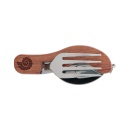 Galda piederumu komplekts 'Vancouver', Origin Outdoors, R179643, nerūsējo&scaron;ais tērauds, rožkoka rokturi, kompakts un praktisks formāts.