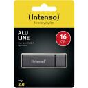 Intenso USB atmintinė 3521471 16 GB, USB 2.0, skaitymo greitis 28 MB/s, ra&scaron;ymo greitis 6.5 MB/s, aliuminis, antracitas