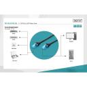 Digitus Patch kaabel U/UTP kat.5e DK-1512-010/BL, 1 m, must, RJ45 Male, RJ45 Male, U/UTP