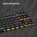 Проводная механическая игровая клавиатура 87 клавиш RGB подсветка MX Red TKL Cometstrike GK-50 Чёрная CND-SKB50-US CANYON